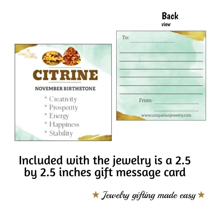 Necklaces Real Citrine Birthstone Necklace Uniquelan Jewelry