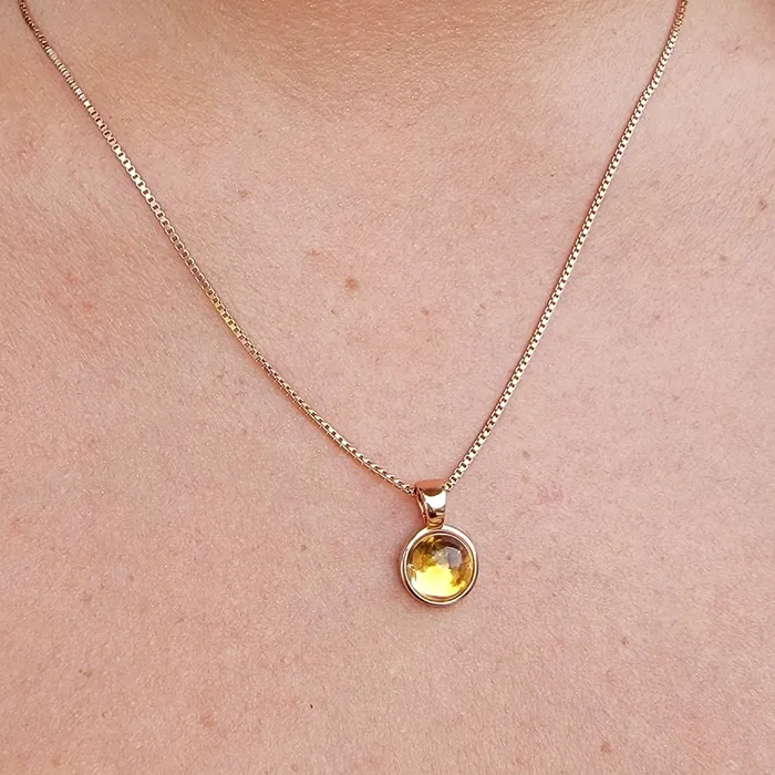 Necklaces Real Citrine Birthstone Necklace Uniquelan Jewelry