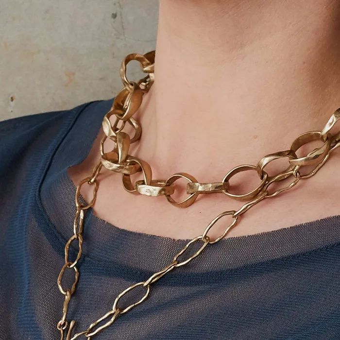 Necklaces ROMAN BRONZE CHAIN NECKLACE Julie Cohn Design