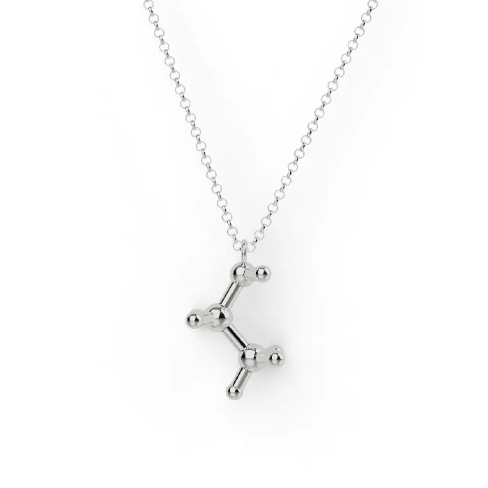 Necklaces sciencejewelry1824 ethanol necklace silver