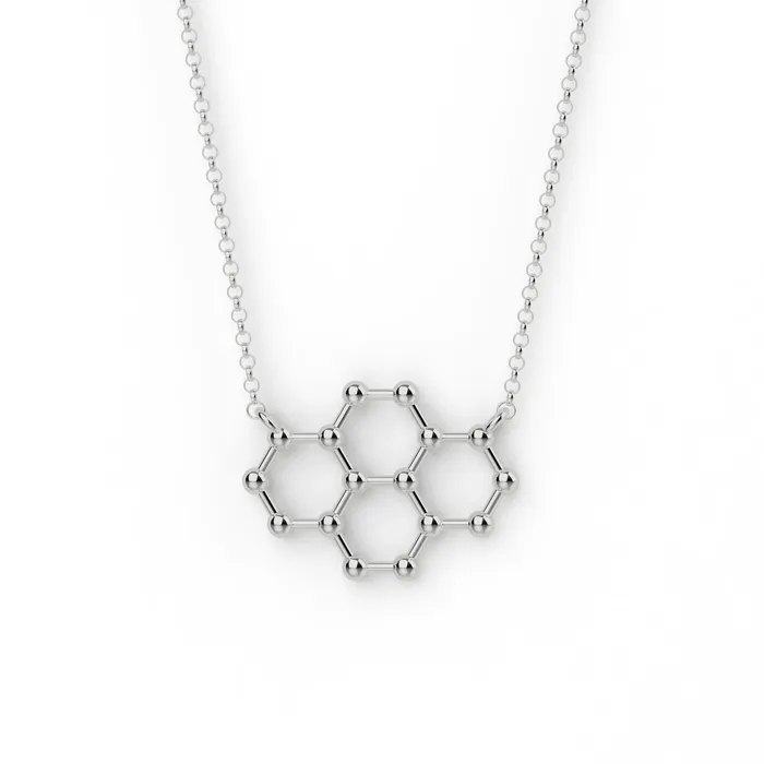 Necklaces sciencejewelry1824 pyrene necklace silver