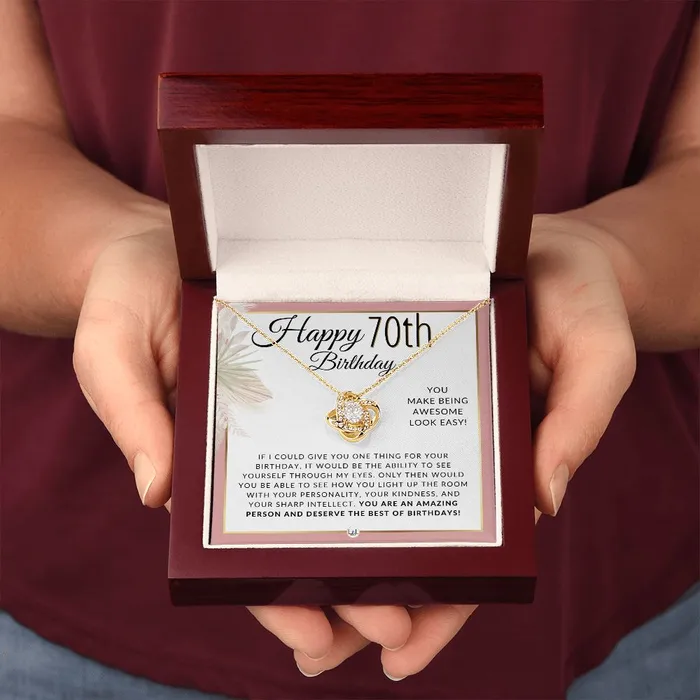Necklaces ShineOn Fulfillment 70th Birthday Gift For Her Necklace For 70 Year Old Beautiful Womans Birthday Pendant Jewelry