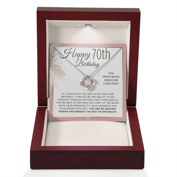 Necklaces ShineOn Fulfillment 70th Birthday Gift For Her Necklace For 70 Year Old Beautiful Womans Birthday Pendant Jewelry