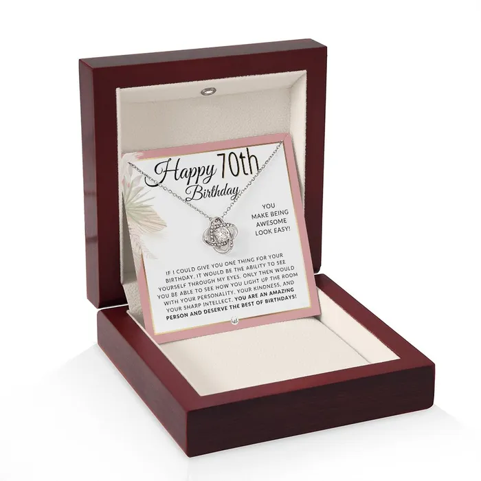 Necklaces ShineOn Fulfillment 70th Birthday Gift For Her Necklace For 70 Year Old Beautiful Womans Birthday Pendant Jewelry