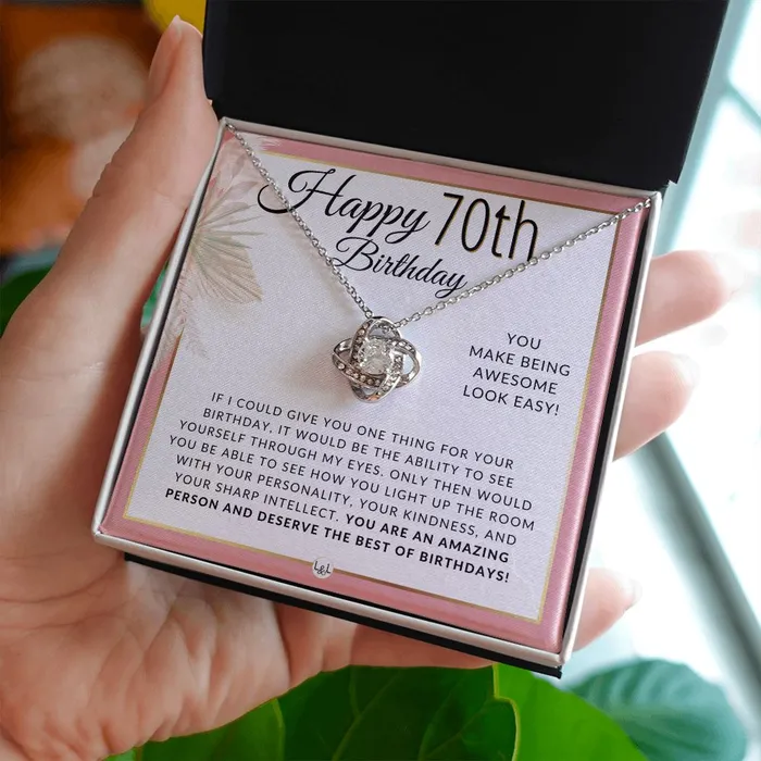 Necklaces ShineOn Fulfillment 70th Birthday Gift For Her Necklace For 70 Year Old Beautiful Womans Birthday Pendant Jewelry
