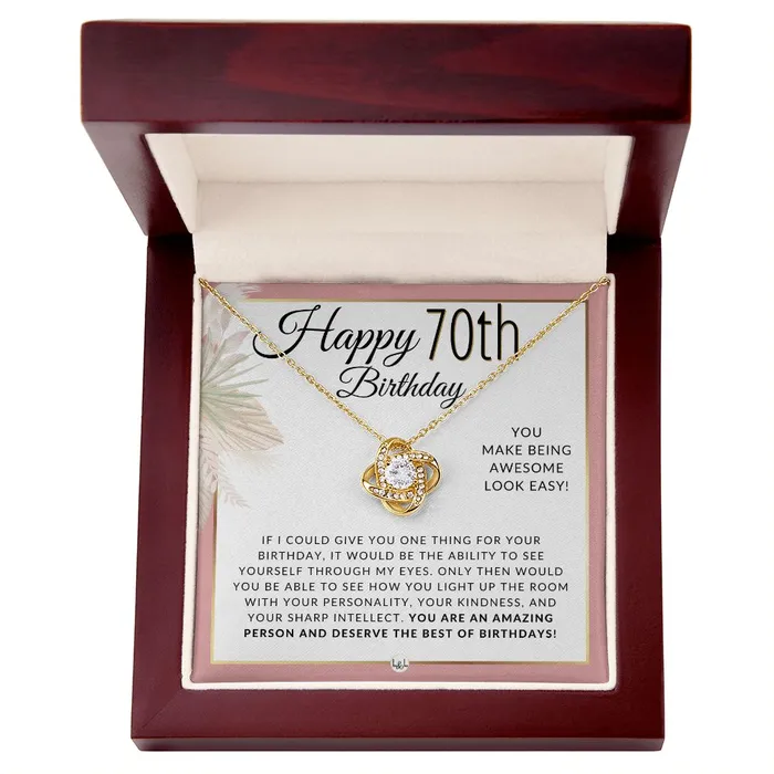 Necklaces ShineOn Fulfillment 70th Birthday Gift For Her Necklace For 70 Year Old Beautiful Womans Birthday Pendant Jewelry