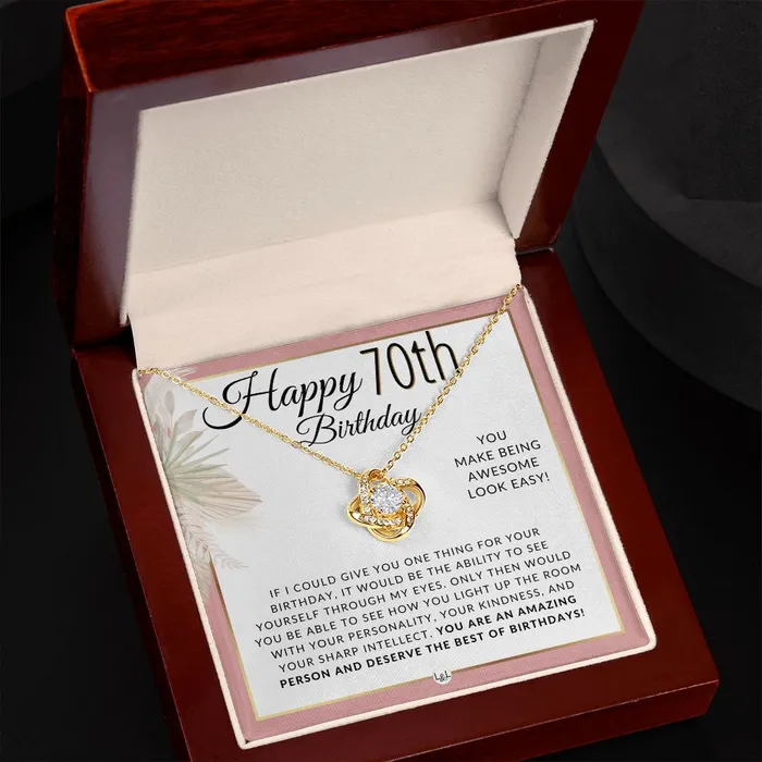 Necklaces ShineOn Fulfillment 70th Birthday Gift For Her Necklace For 70 Year Old Beautiful Womans Birthday Pendant Jewelry