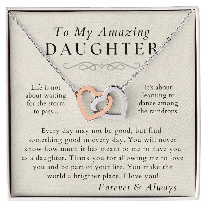 Necklaces ShineOn Fulfillment Dance in The Rain Daughter Necklace Gift from Mom or Dad Christmas Birthday Graduation Valentines Gifts Necklaces ShineOn Fulfillment Dance in The Rain Daughter Necklace Gift from Mom or Dad Christmas Birthday Graduation Valentines Gifts