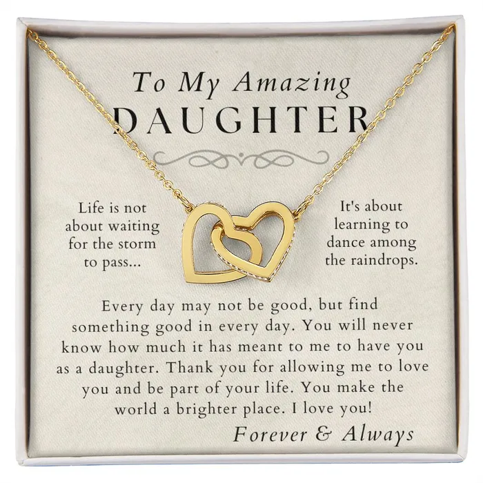 Necklaces ShineOn Fulfillment Dance in The Rain Daughter Necklace Gift from Mom or Dad Christmas Birthday Graduation Valentines Gifts