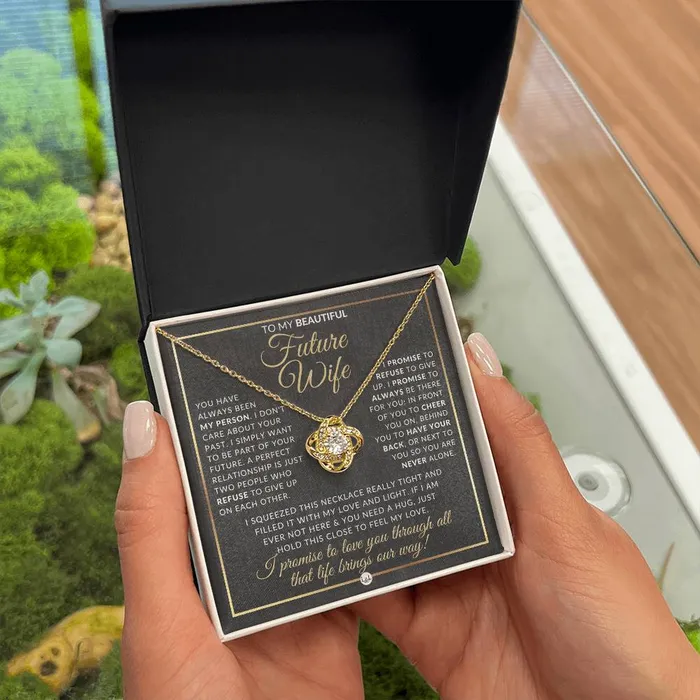 Necklaces ShineOn Fulfillment For My Beautiful Fiance Pendant Necklace Sentimental and Romantic Christmas Gift Valentines Day Birthday or Anniversary Present