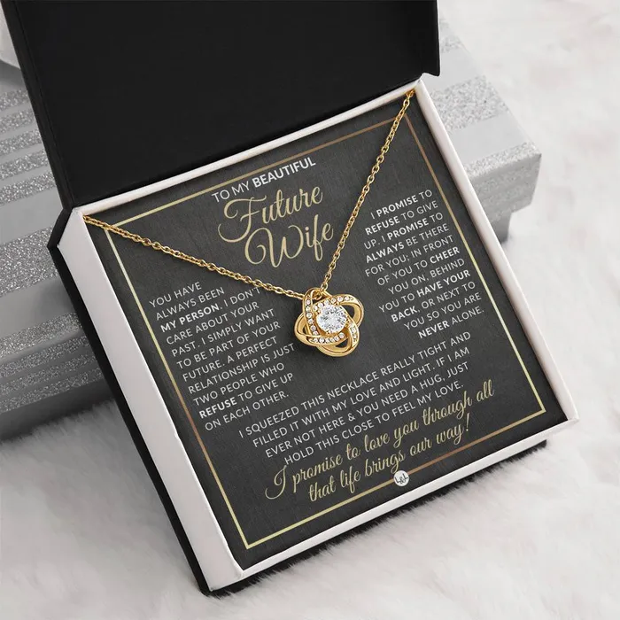 Necklaces ShineOn Fulfillment For My Beautiful Fiance Pendant Necklace Sentimental and Romantic Christmas Gift Valentines Day Birthday or Anniversary Present