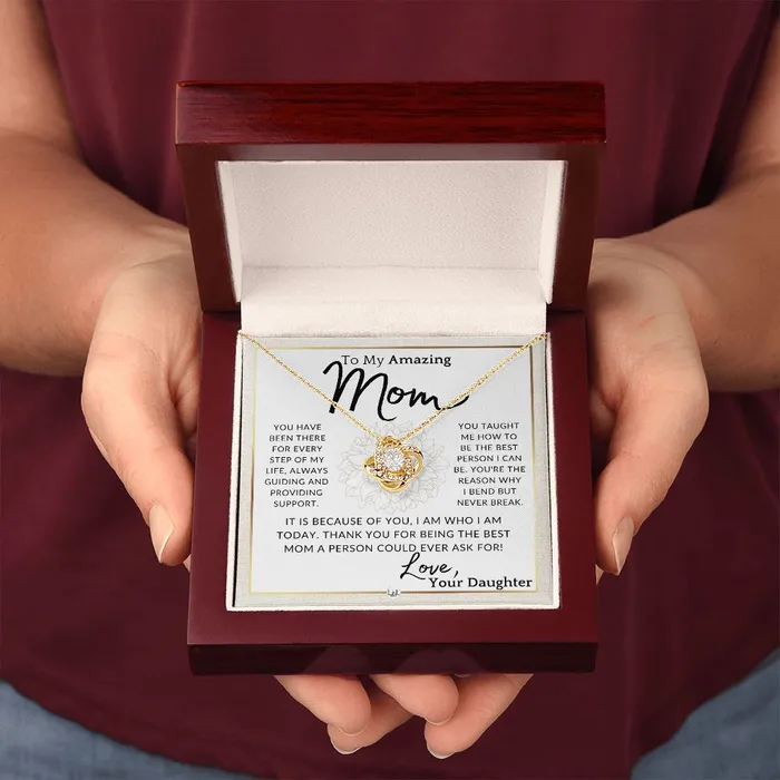 Necklaces ShineOn Fulfillment Gift for Mom Every Step To My Mother From Daughter A Beautiful Womens Pendant Necklace Great For Mothers Day Christmas or Her Birthday