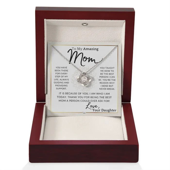 Necklaces ShineOn Fulfillment Gift for Mom Every Step To My Mother From Daughter A Beautiful Womens Pendant Necklace Great For Mothers Day Christmas or Her Birthday