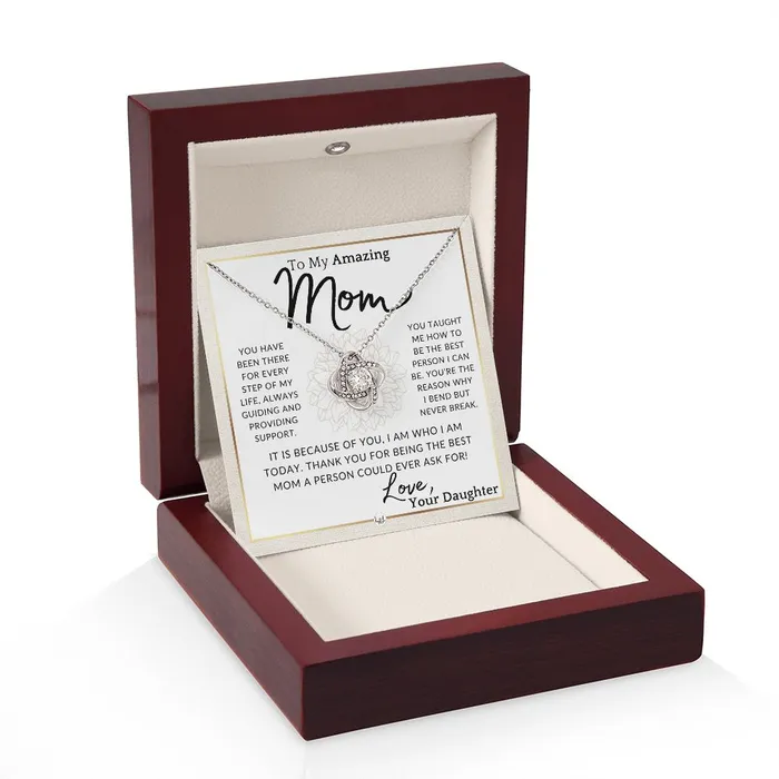 Necklaces ShineOn Fulfillment Gift for Mom Every Step To My Mother From Daughter A Beautiful Womens Pendant Necklace Great For Mothers Day Christmas or Her Birthday