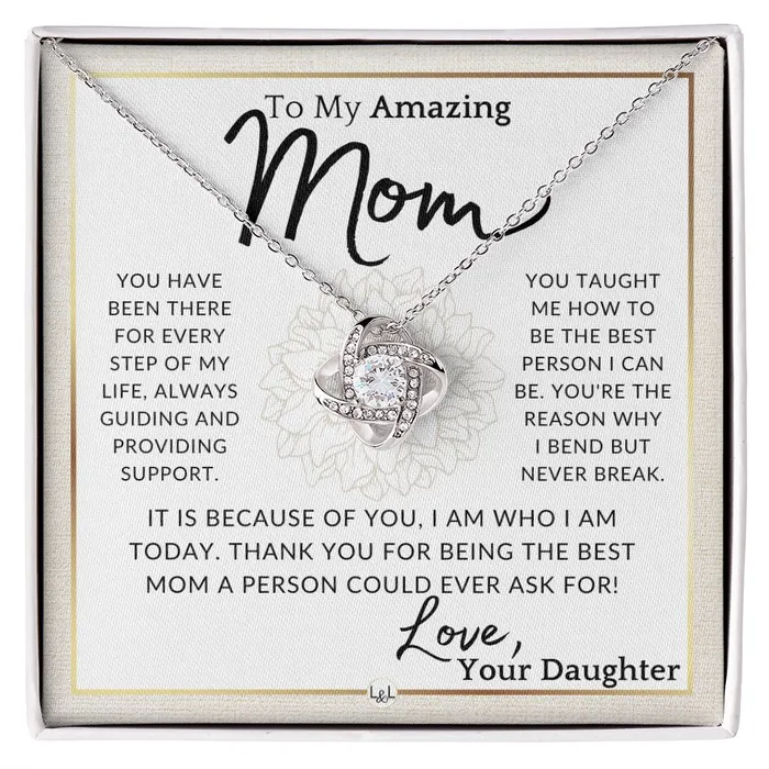 Necklaces ShineOn Fulfillment Gift for Mom Every Step To My Mother From Daughter A Beautiful Womens Pendant Necklace Great For Mothers Day Christmas or Her Birthday