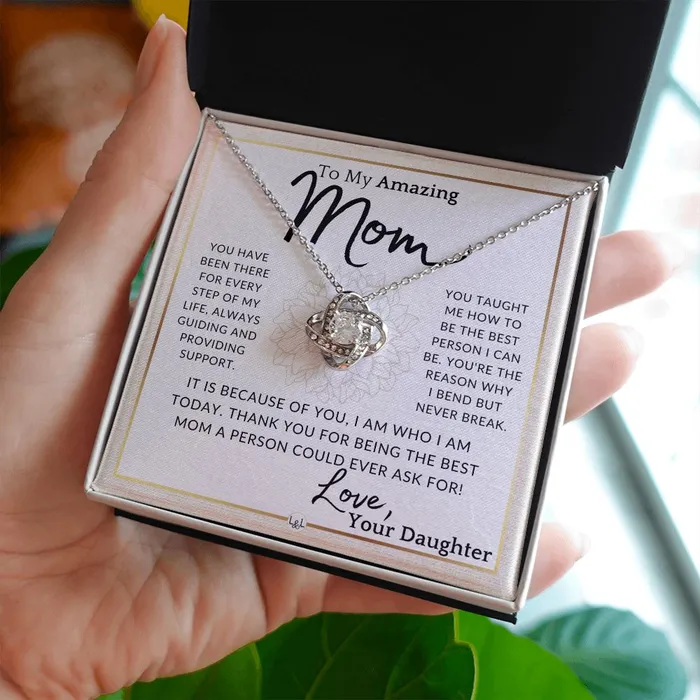 Necklaces ShineOn Fulfillment Gift for Mom Every Step To My Mother From Daughter A Beautiful Womens Pendant Necklace Great For Mothers Day Christmas or Her Birthday