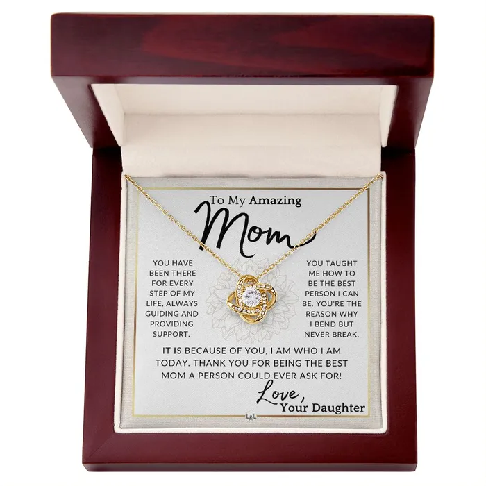 Necklaces ShineOn Fulfillment Gift for Mom Every Step To My Mother From Daughter A Beautiful Womens Pendant Necklace Great For Mothers Day Christmas or Her Birthday