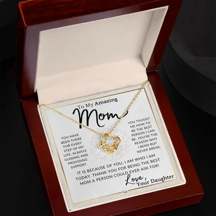 Necklaces ShineOn Fulfillment Gift for Mom Every Step To My Mother From Daughter A Beautiful Womens Pendant Necklace Great For Mothers Day Christmas or Her Birthday