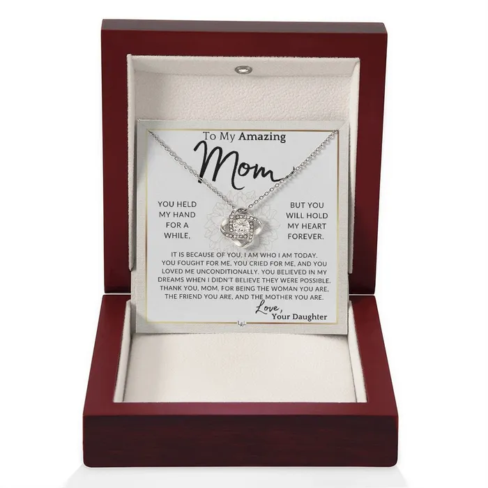 Necklaces ShineOn Fulfillment Gift for Mom My Heart Forever To My Mother From Daughter A Beautiful Womens Pendant Necklace Great For Mothers Day Christmas or Her Birthday