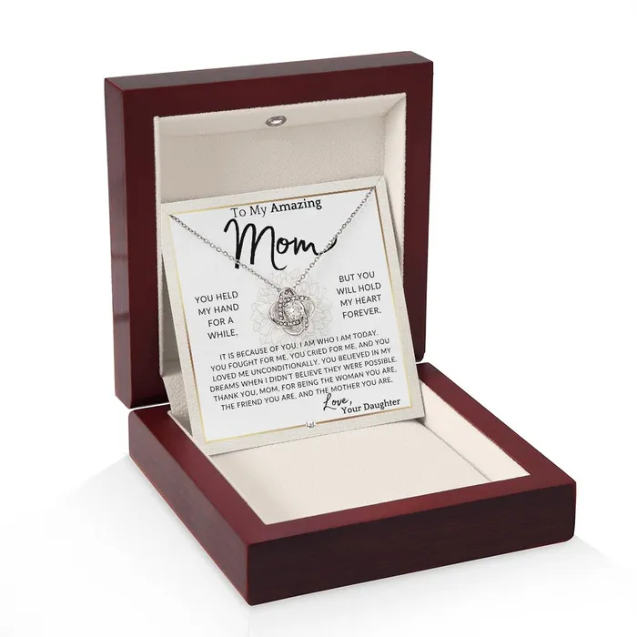 Necklaces ShineOn Fulfillment Gift for Mom My Heart Forever To My Mother From Daughter A Beautiful Womens Pendant Necklace Great For Mothers Day Christmas or Her Birthday