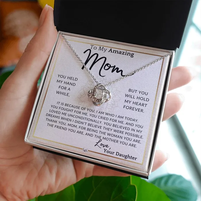 Necklaces ShineOn Fulfillment Gift for Mom My Heart Forever To My Mother From Daughter A Beautiful Womens Pendant Necklace Great For Mothers Day Christmas or Her Birthday