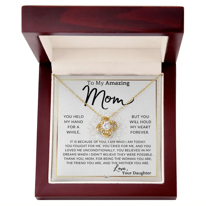 Necklaces ShineOn Fulfillment Gift for Mom My Heart Forever To My Mother From Daughter A Beautiful Womens Pendant Necklace Great For Mothers Day Christmas or Her Birthday