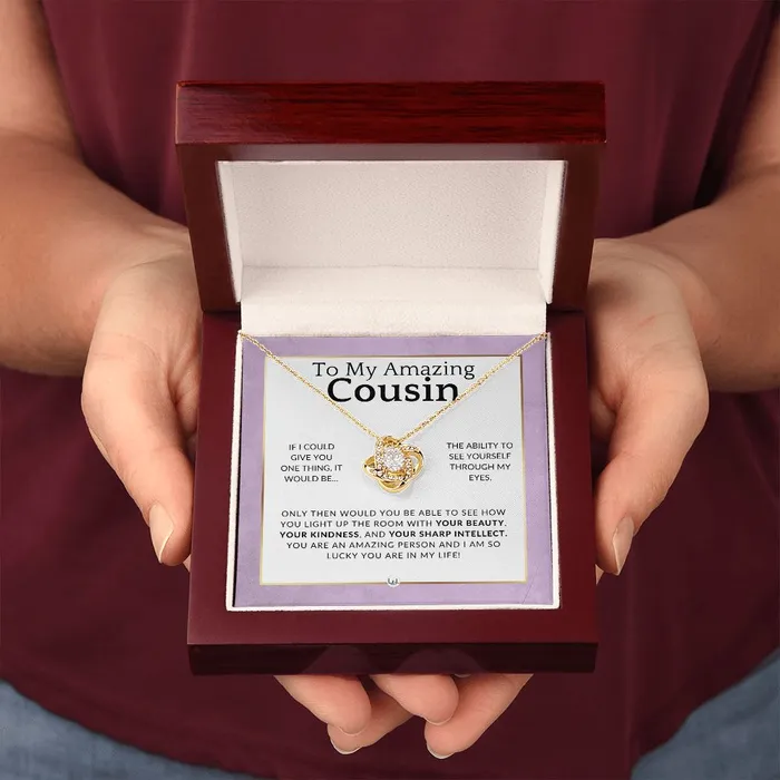 Necklaces ShineOn Fulfillment Gift For My Female Cousin I Am Lucky Pendant Necklace Present For Girl Cousin Great For Christmas Her Birthday Or As An Encouragement Gift