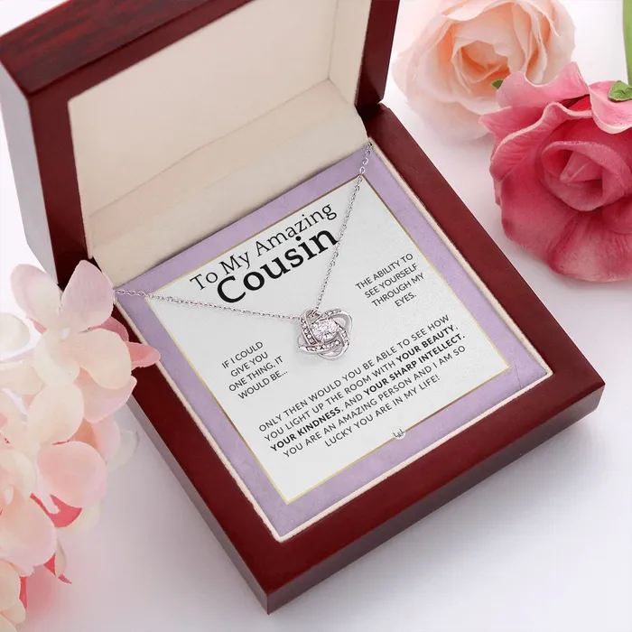 Necklaces ShineOn Fulfillment Gift For My Female Cousin I Am Lucky Pendant Necklace Present For Girl Cousin Great For Christmas Her Birthday Or As An Encouragement Gift