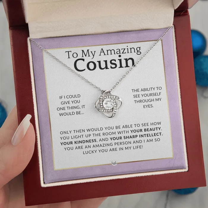 Necklaces ShineOn Fulfillment Gift For My Female Cousin I Am Lucky Pendant Necklace Present For Girl Cousin Great For Christmas Her Birthday Or As An Encouragement Gift