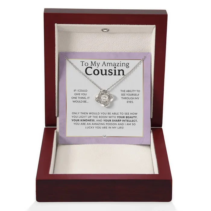 Necklaces ShineOn Fulfillment Gift For My Female Cousin I Am Lucky Pendant Necklace Present For Girl Cousin Great For Christmas Her Birthday Or As An Encouragement Gift