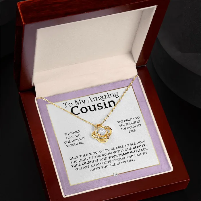 Necklaces ShineOn Fulfillment Gift For My Female Cousin I Am Lucky Pendant Necklace Present For Girl Cousin Great For Christmas Her Birthday Or As An Encouragement Gift