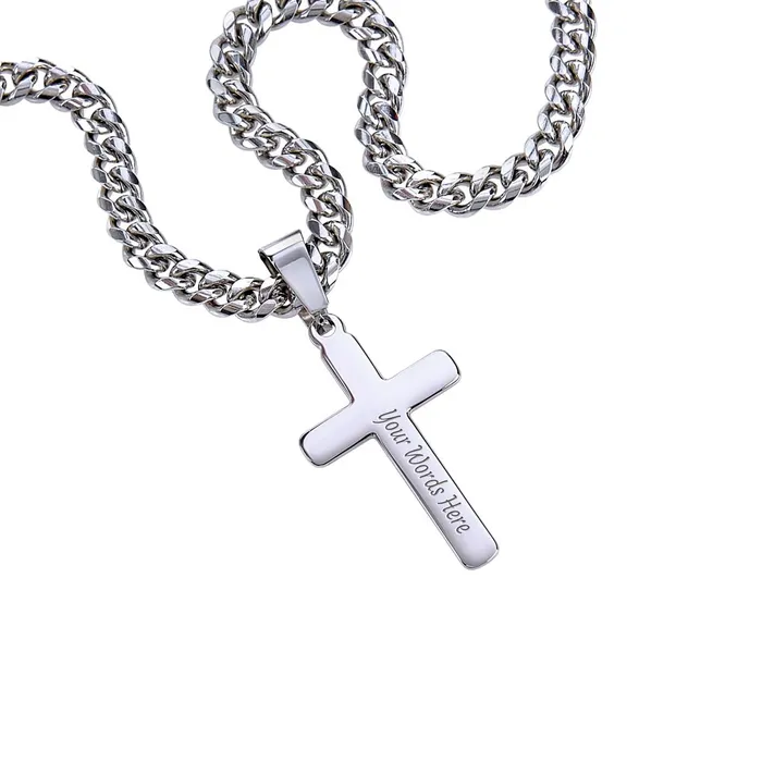 Necklaces ShineOn Fulfillment Gift For Our Son 1 Peter 57 Christian Encouragement Christian Cross Pendant on Mens Chain Necklace Great for Christmas His Birthday Baptism or Confirmation