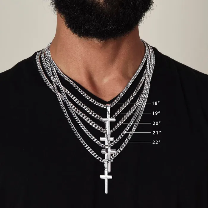 Necklaces ShineOn Fulfillment Gift For Our Son 1 Peter 57 Christian Encouragement Christian Cross Pendant on Mens Chain Necklace Great for Christmas His Birthday Baptism or Confirmation