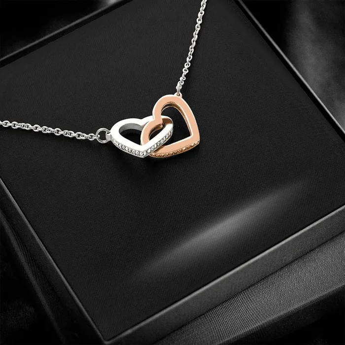 Necklaces ShineOn Fulfillment Heart Connection Necklace Personalized Message Card