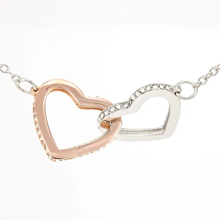 Necklaces ShineOn Fulfillment Heart Connection Necklace Personalized Message Card