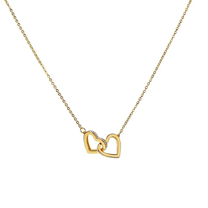 Necklaces ShineOn Fulfillment Heart Connection Necklace Personalized Message Card