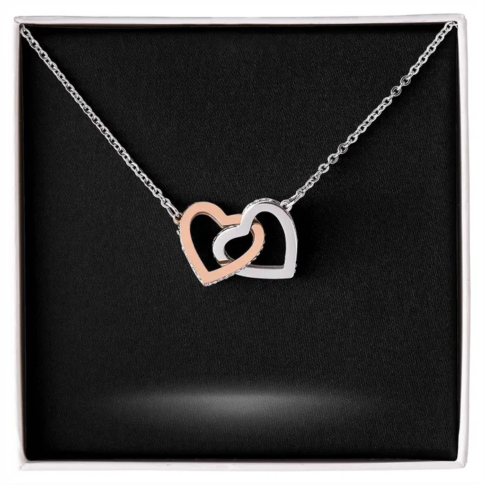 Necklaces ShineOn Fulfillment Heart Connection Necklace Personalized Message Card