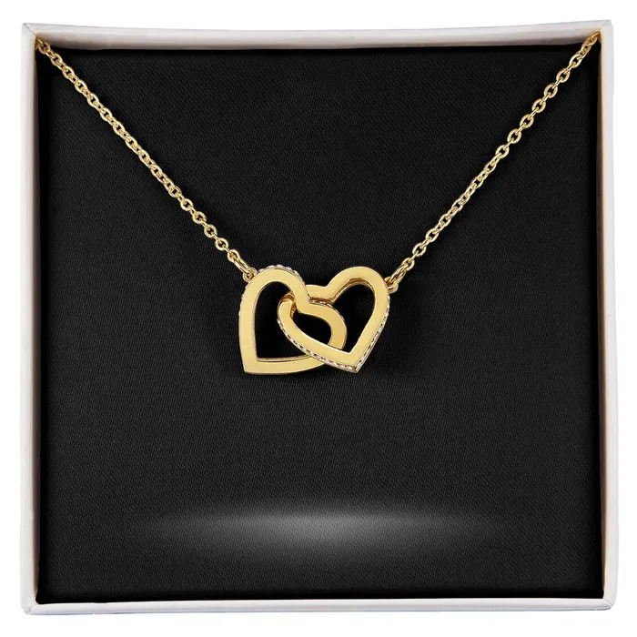 Necklaces ShineOn Fulfillment Heart Connection Necklace Personalized Message Card
