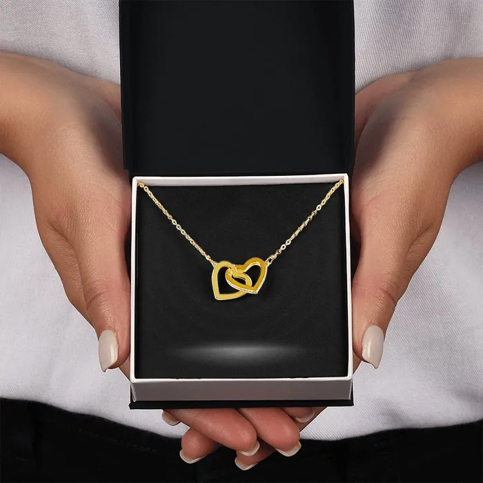 Necklaces ShineOn Fulfillment Heart Connection Necklace Personalized Message Card