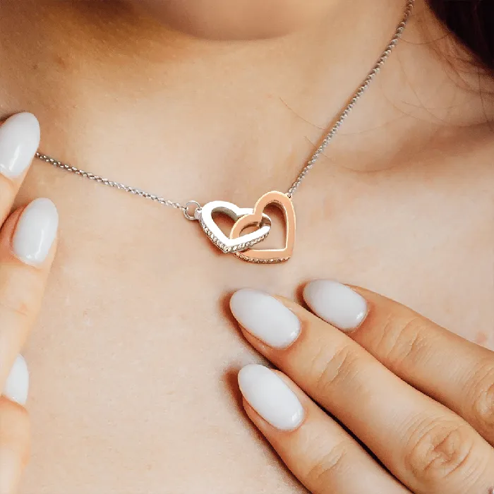 Necklaces ShineOn Fulfillment Heart Connection Necklace Personalized Message Card