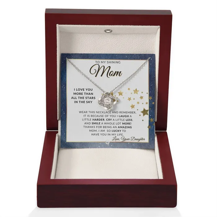 Necklaces ShineOn Fulfillment My Mom Gift From Daughter Meaningful Necklace Great For Mothers Day Christmas Her Birthday Or As An Encouragement Gift