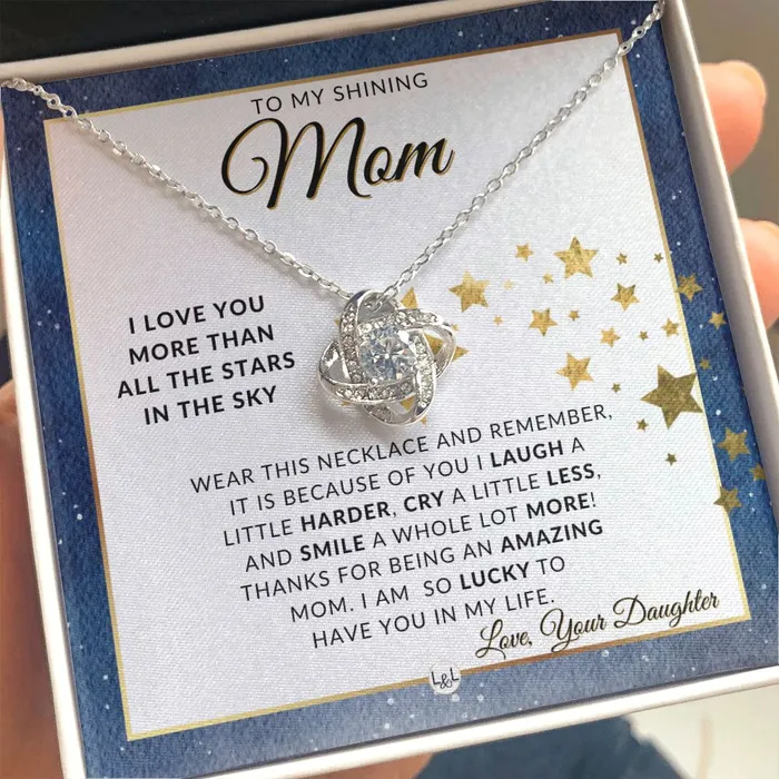 Necklaces ShineOn Fulfillment My Mom Gift From Daughter Meaningful Necklace Great For Mothers Day Christmas Her Birthday Or As An Encouragement Gift