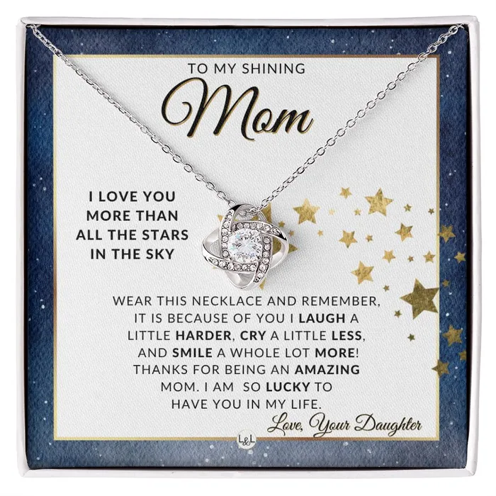 Necklaces ShineOn Fulfillment My Mom Gift From Daughter Meaningful Necklace Great For Mothers Day Christmas Her Birthday Or As An Encouragement Gift