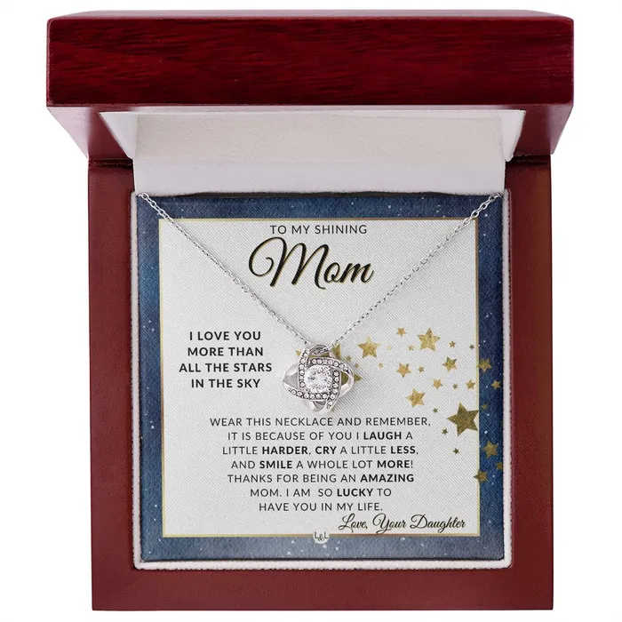 Necklaces ShineOn Fulfillment My Mom Gift From Daughter Meaningful Necklace Great For Mothers Day Christmas Her Birthday Or As An Encouragement Gift