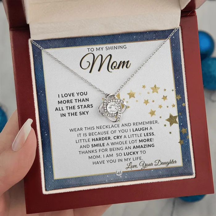 Necklaces ShineOn Fulfillment My Mom Gift From Daughter Meaningful Necklace Great For Mothers Day Christmas Her Birthday Or As An Encouragement Gift
