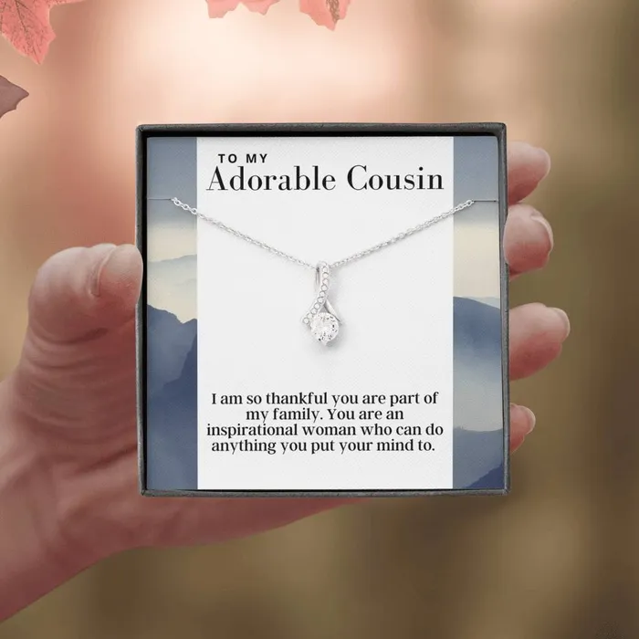 Necklaces ShineOn Fulfillment To My Adorable Cousin Alluring Beauty Pendant Necklace The Perfect Gift For Female Cousin