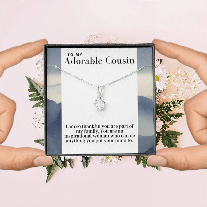 Necklaces ShineOn Fulfillment To My Adorable Cousin Alluring Beauty Pendant Necklace The Perfect Gift For Female Cousin