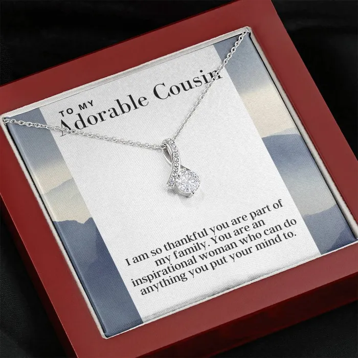 Necklaces ShineOn Fulfillment To My Adorable Cousin Alluring Beauty Pendant Necklace The Perfect Gift For Female Cousin