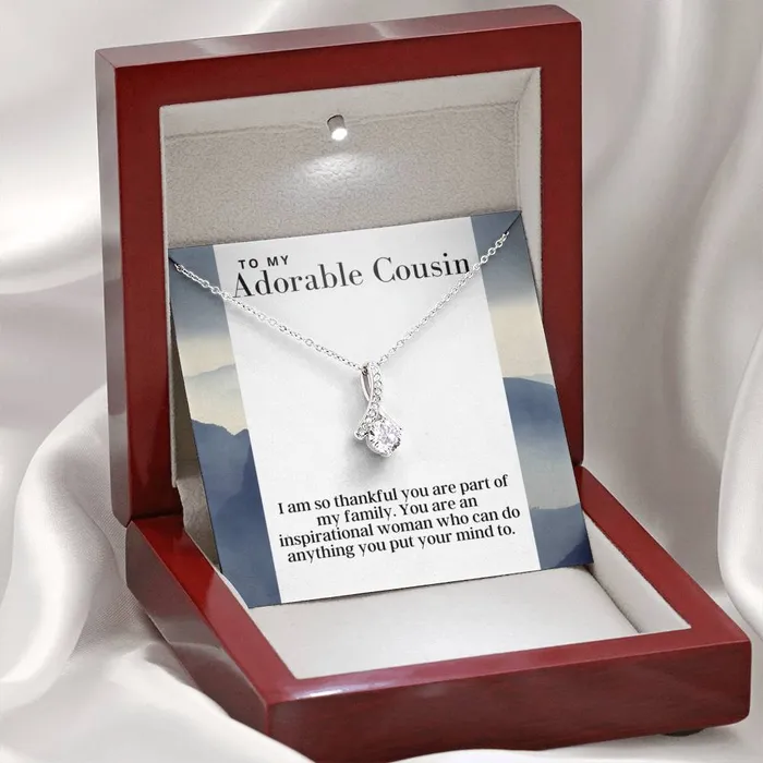 Necklaces ShineOn Fulfillment To My Adorable Cousin Alluring Beauty Pendant Necklace The Perfect Gift For Female Cousin