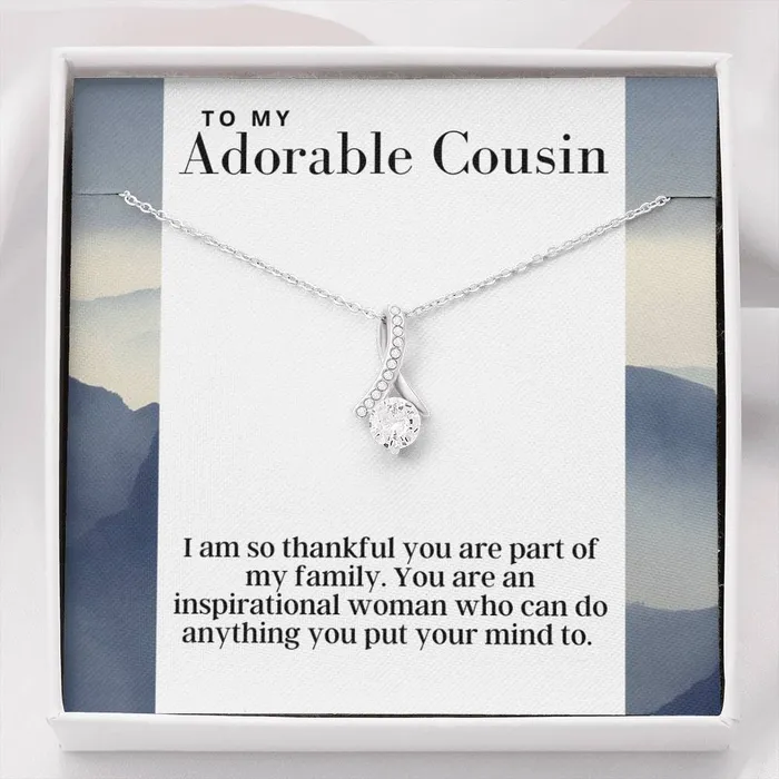 Necklaces ShineOn Fulfillment To My Adorable Cousin Alluring Beauty Pendant Necklace The Perfect Gift For Female Cousin